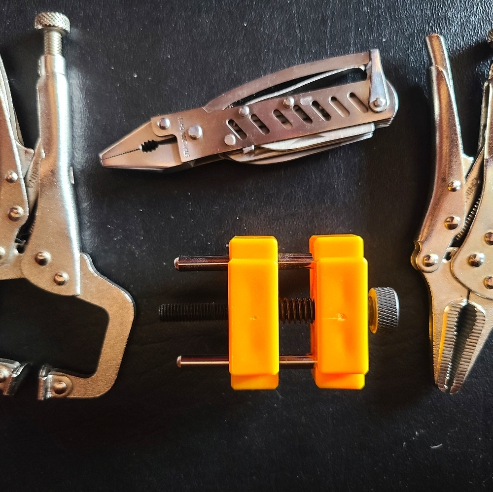 Lot of 4 hand clamps vise grips jewelry repair